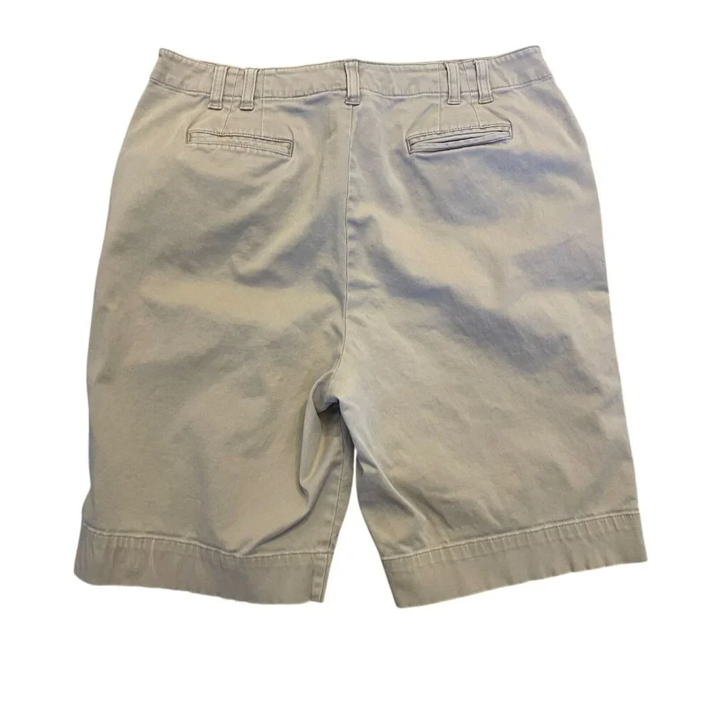 White Stag Beige/Tan Khaki Bermuda Women's Shorts Size 12 Cotton Stretch